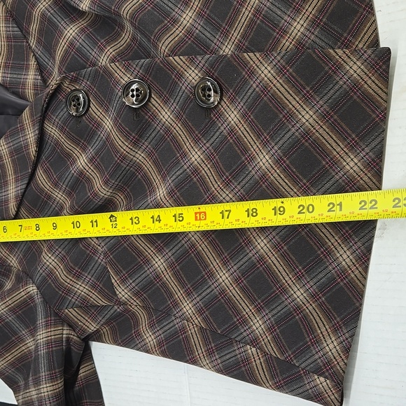 Vintage Nine West Brown Plaid Dress Set 16 - Picture 8 of 15